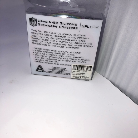 𝅺COPY - Nfl San Francisco 49ers Silicone Stemware Coasters - Picture 2 of 2